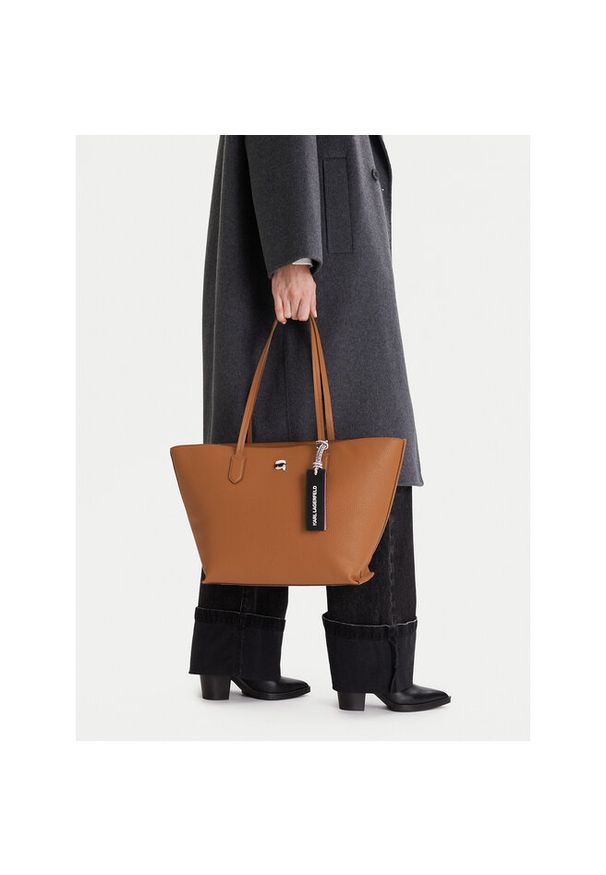 Karl Lagerfeld - Torebka KARL LAGERFELD. Kolor: brązowy
