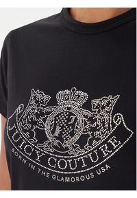 Juicy Couture T-Shirt JCGTK225015 Czarny Slim Fit. Kolor: czarny. Materiał: bawełna #2