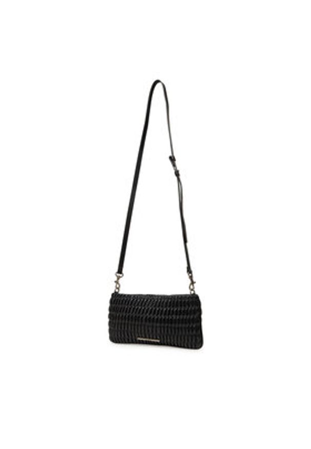Calvin Klein Jeans Torebka Rouched Zip Top Bag LV04K3090G Czarny. Kolor: czarny. Materiał: skórzane