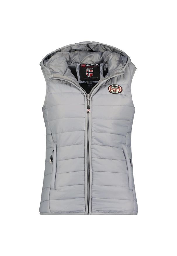 Bezrękawnik dziewczęcy Geographical Norway VATIKA HOOD EO GIRL 233 jasnoszary.. Kolor: szary. Materiał: poliester, syntetyk, materiał. Długość rękawa: bez rękawów