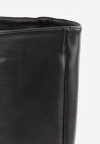 Born2be - Czarne Klasyczne Kozaki na Kaczuszce z Noskiem w Szpic i Prostą Cholewką Dolesa. Okazja: na co dzień. Kolor: czarny. Materiał: jeans, dzianina. Szerokość cholewki: normalna. Obcas: na szpilce. Styl: klasyczny. Wysokość obcasa: niski #5