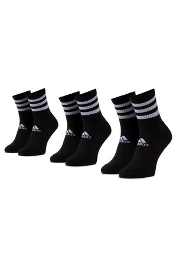 Adidas - Zestaw 3 par wysokich skarpet unisex adidas - 3s Csh Crw3p DZ9347 Black/Black/Black. Kolor: czarny. Materiał: materiał, bawełna, poliester, elastan