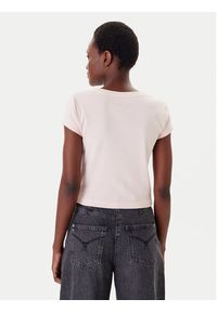 Calvin Klein Jeans T-Shirt LV047C910G Różowy Regular Fit. Kolor: różowy. Materiał: bawełna #5