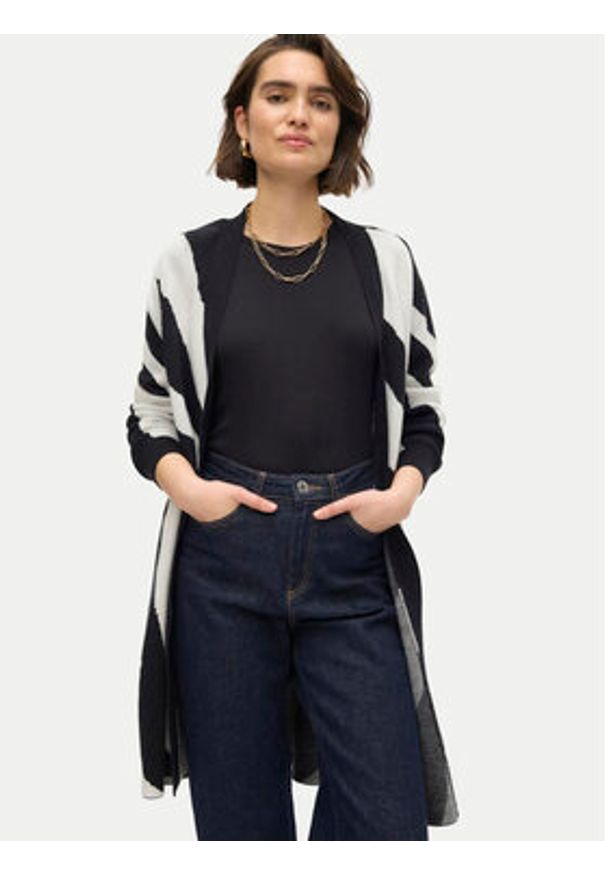 Vero Moda Kardigan Nancy 10310777 Czarny Loose Fit. Kolor: czarny. Materiał: syntetyk