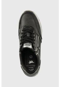 Mustang sneakersy kolor czarny 1319309-9. Nosek buta: okrągły. Zapięcie: sznurówki. Kolor: czarny. Materiał: guma. Obcas: na koturnie #4