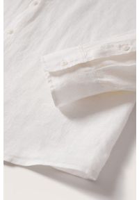 Mango Man koszula Calcuta męska kolor biały regular z kołnierzykiem klasycznym. Typ kołnierza: kołnierzyk klasyczny. Kolor: biały. Materiał: tkanina, włókno. Długość rękawa: długi rękaw. Długość: długie. Wzór: gładki. Styl: klasyczny #8