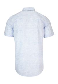 Pako Jeans - Koszula Męska, Błękitna, Melanżowa Bawełniana, Casualowa, Krótki Rękaw -PAKO JEANS. Okazja: na co dzień. Kolor: niebieski. Materiał: bawełna. Długość rękawa: krótki rękaw. Długość: krótkie. Wzór: melanż. Styl: casual #3