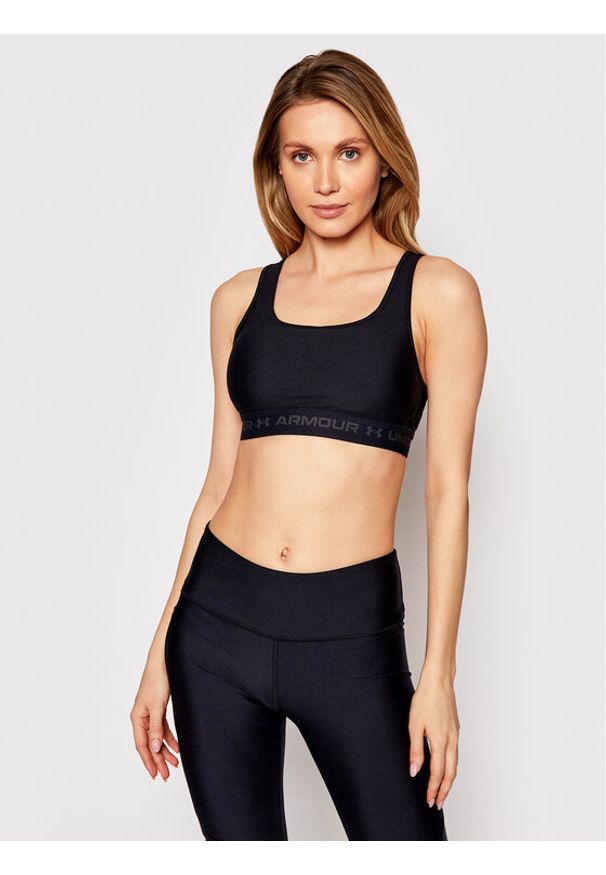 Under Armour Biustonosz sportowy Crossback 1361034 Czarny. Kolor: czarny. Materiał: syntetyk