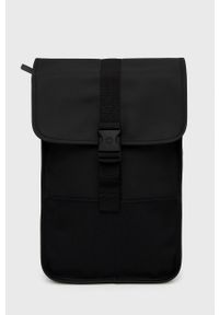 Rains plecak 13700 Buckle Backpack Mini kolor czarny duży gładki. Kolor: czarny. Wzór: gładki