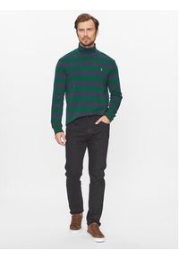 Polo Ralph Lauren Sweter 710916608002 Zielony Regular Fit. Typ kołnierza: polo. Kolor: zielony. Materiał: bawełna #3