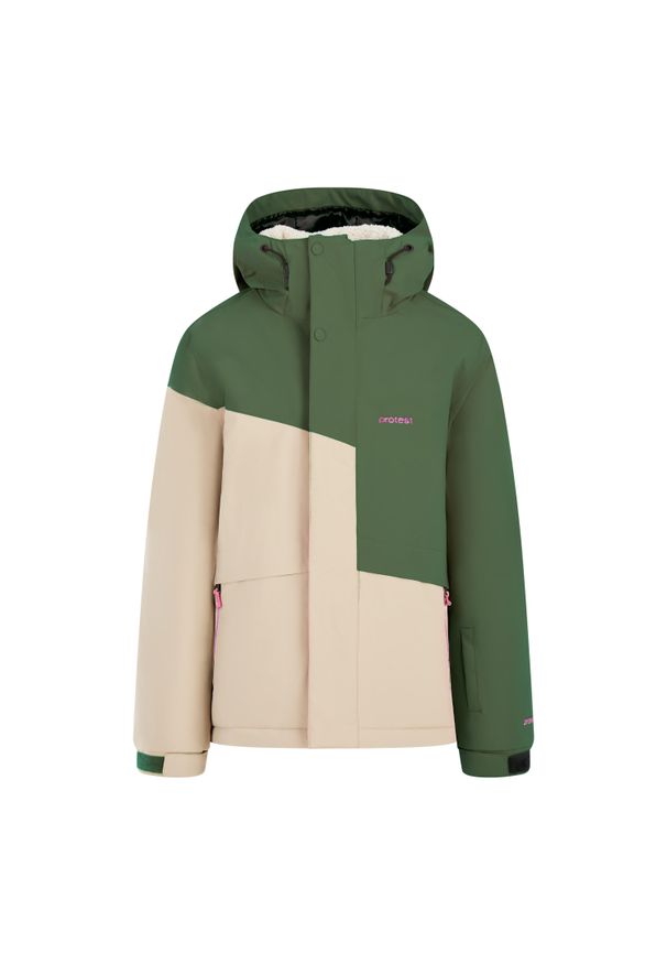 Dziewczęca kurtka narciarska Protest Elodia. Kolor: zielony. Sezon: zima. Sport: narciarstwo