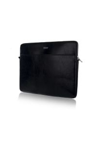 Skórzany pokrowiec etui na laptopa 15 cali Solier SA24A czarny. Kolor: czarny. Materiał: skóra. Styl: elegancki