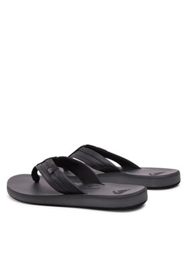 Quiksilver Japonki AQYL100886 Czarny. Kolor: czarny. Materiał: skóra
