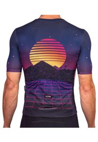 LUXA - Koszulka Kolarska Retro Rise. Kolor: wielokolorowy, fioletowy. Sezon: lato. Sport: kolarstwo #2