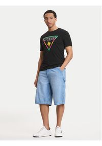 Guess T-Shirt F6GI09 J1314 Czarny Slim Fit. Kolor: czarny. Materiał: bawełna #5