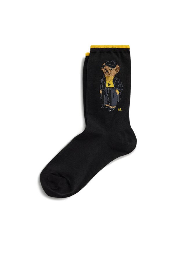 Polo Ralph Lauren Skarpety długie 455982951001 Czarny. Kolor: czarny. Materiał: bawełna