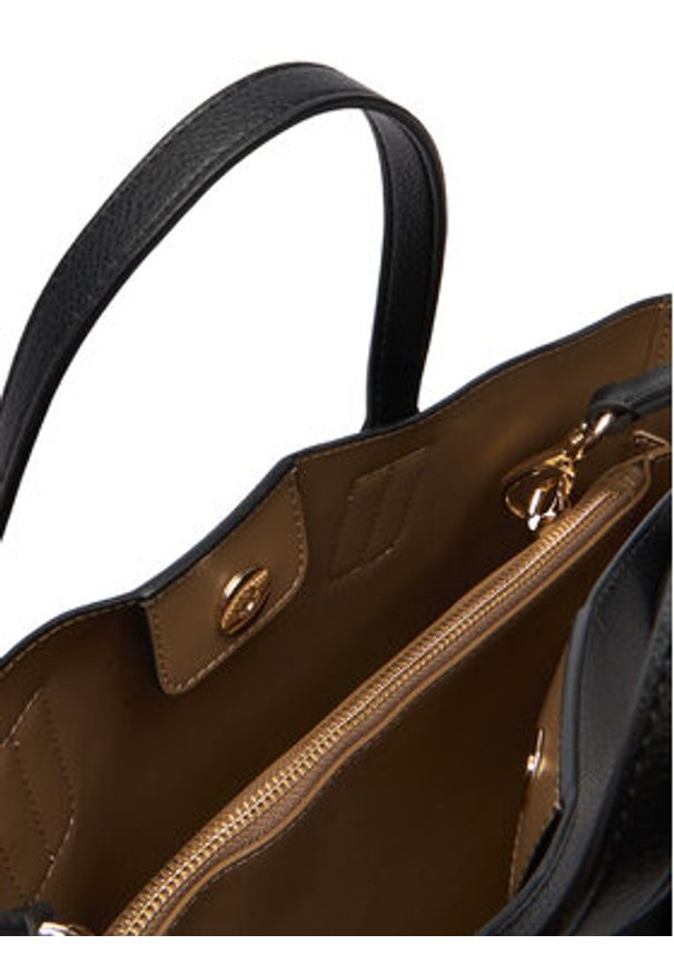 TOMMY HILFIGER - Tommy Hilfiger Torebka Th Icon Mini Tote AW0AW18233 Czarny. Kolor: czarny. Materiał: skórzane