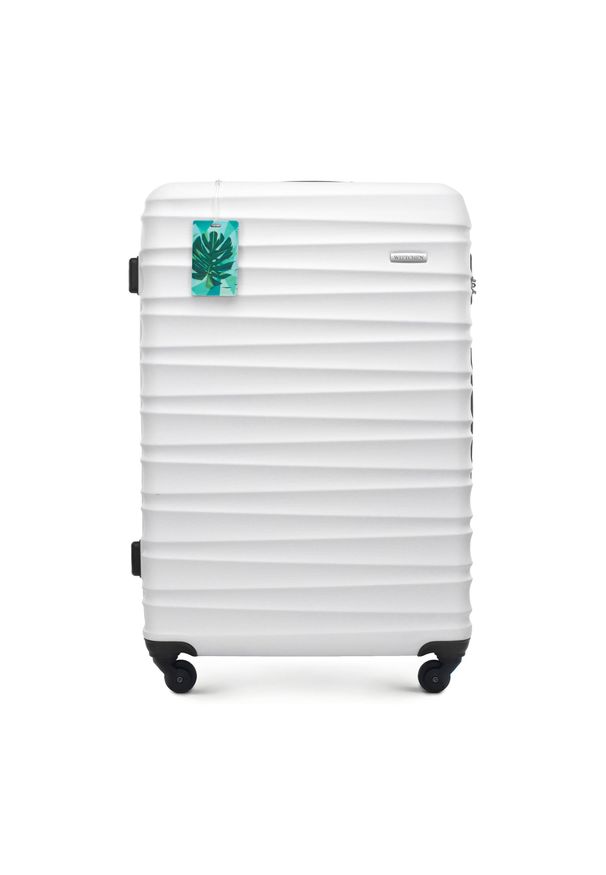 Wittchen - Duża walizka z zawieszką biała. Kolor: biały. Styl: wakacyjny