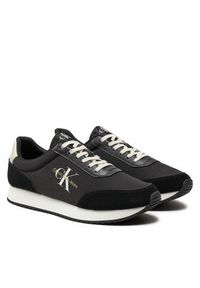 Calvin Klein Jeans Sneakersy Retro Runner Low Mix Mtl YM0YM01032 Czarny. Kolor: czarny. Materiał: materiał #4