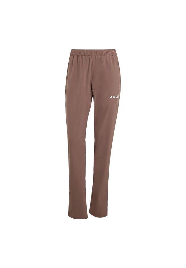 Adidas - Spodnie Multi Essentials Stretch. Kolor: wielokolorowy, beżowy, brązowy. Materiał: materiał