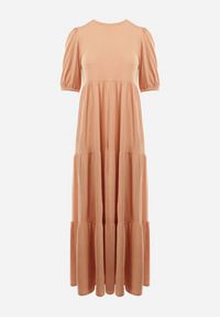 Born2be - Różowa Sukienka Bawełniana Ulrika. Okazja: na randkę, na co dzień. Typ kołnierza: kołnierz z falbankami. Kolor: różowy. Wzór: gładki. Materiał: bawełna. Długość rękawa: krótki rękaw. Sezon: wiosna, lato. Styl: casual, klasyczny. Długość: maxi #4