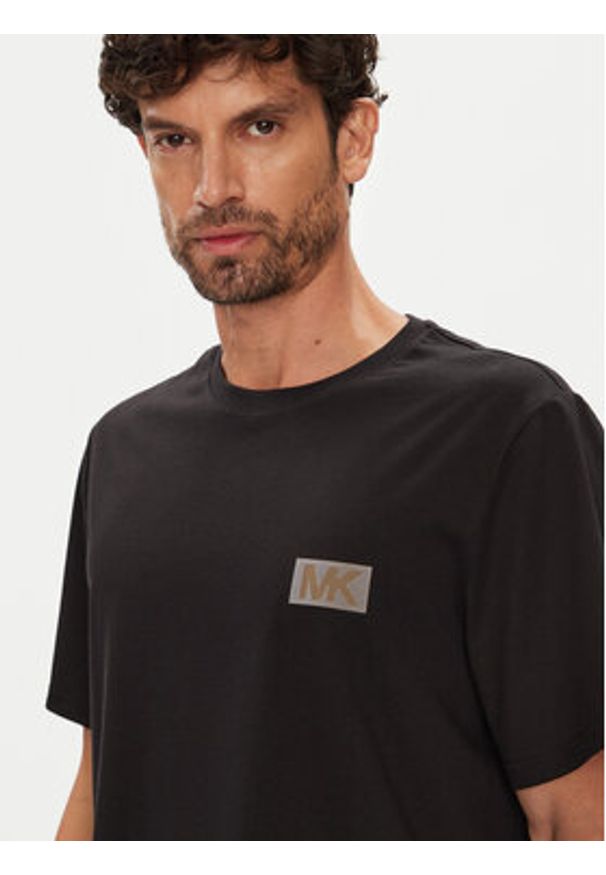 Michael Kors T-Shirt CT552NHFV4 Czarny Regular Fit. Kolor: czarny. Materiał: bawełna