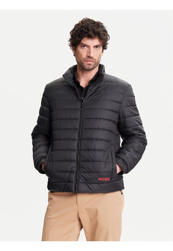 Hugo - HUGO Kurtka przejściowa 50544999 Czarny Regular Fit. Kolor: czarny. Materiał: syntetyk