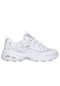 skechers - Buty damskie Skechers D'Lites Glamour Feels 13087WSL - białe. Zapięcie: sznurówki. Kolor: biały. Materiał: guma, skóra. Szerokość cholewki: normalna. Model: Skechers Sport #1