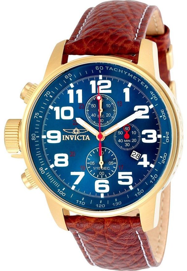 Zegarek Invicta Zegarek marki Invicta model 332 kolor Brązowy. Akcesoria męski. Sezon: Cały rok NoSize. Kolor: brązowy