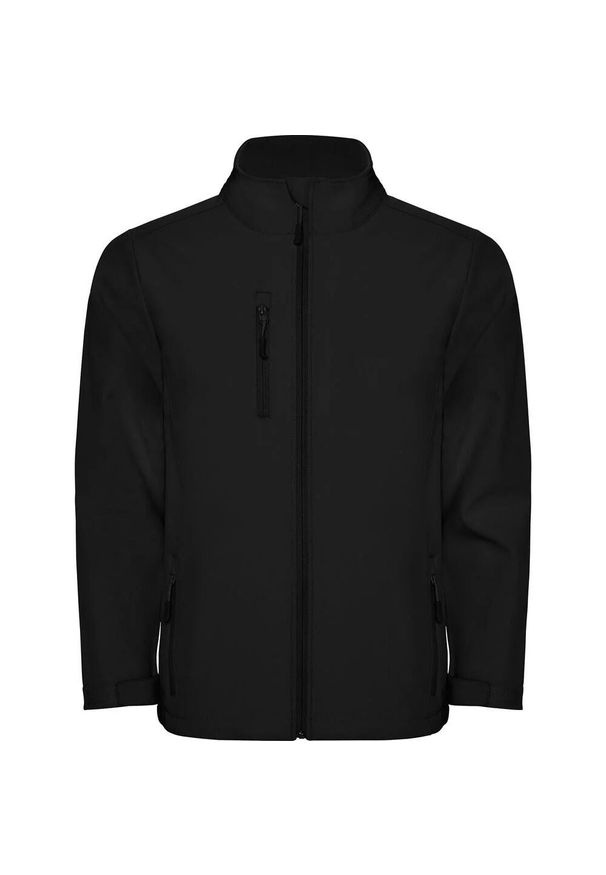 ROLY - Męska Kurtka Soft Shell Nebraska. Kolor: czarny. Sport: turystyka piesza