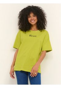 Kaffe T-Shirt Julia 10507171 Zielony Loose Fit. Kolor: zielony. Materiał: bawełna #1