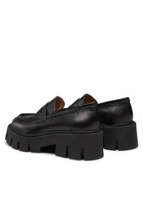 Badura Loafersy MELITO-E23-25713PE Czarny. Kolor: czarny. Materiał: skóra