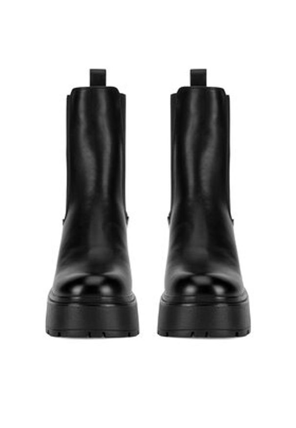 DeeZee Botki HY6085-2 Czarny. Kolor: czarny. Materiał: skóra