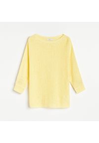 Reserved - Sweter nietoperz - Żółty. Kolor: żółty #1