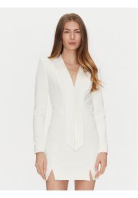 Elisabetta Franchi Sukienka koktajlowa AB-709-51E2-V550 Biały Regular Fit. Kolor: biały. Materiał: syntetyk. Styl: wizytowy