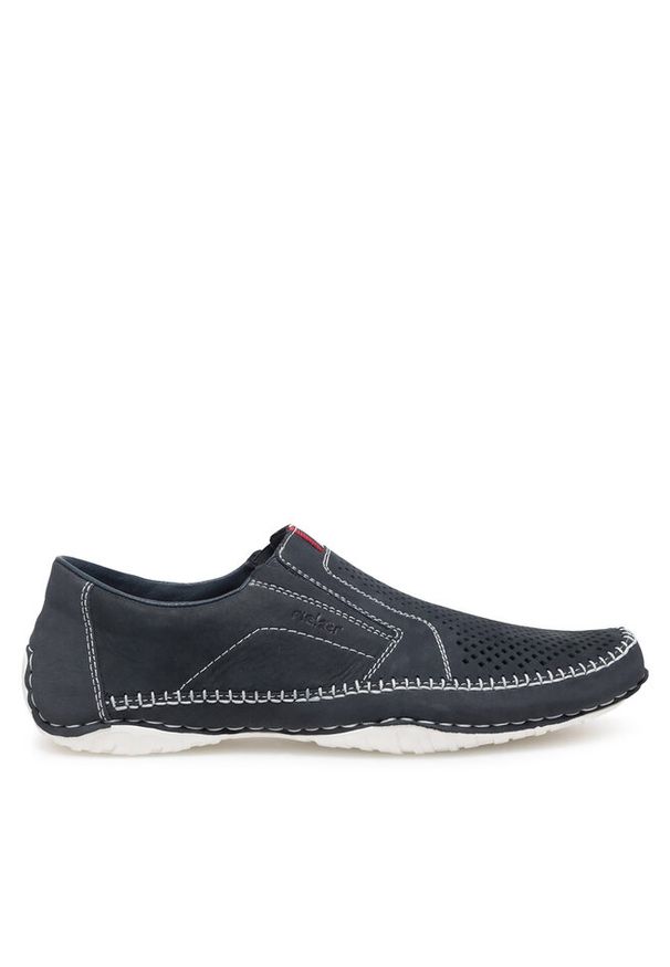 Półbuty Rieker. Kolor: niebieski