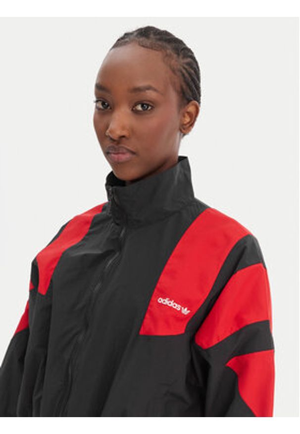 Adidas - adidas Bluza Blocked Washed KE5036 Szary Oversize. Kolor: szary. Materiał: syntetyk