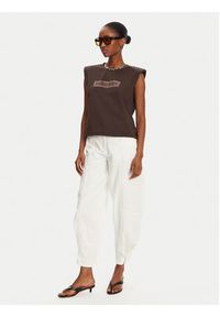 Patrizia Pepe T-Shirt 2M4423/J274-B825 Brązowy Regular Fit. Kolor: brązowy. Materiał: bawełna