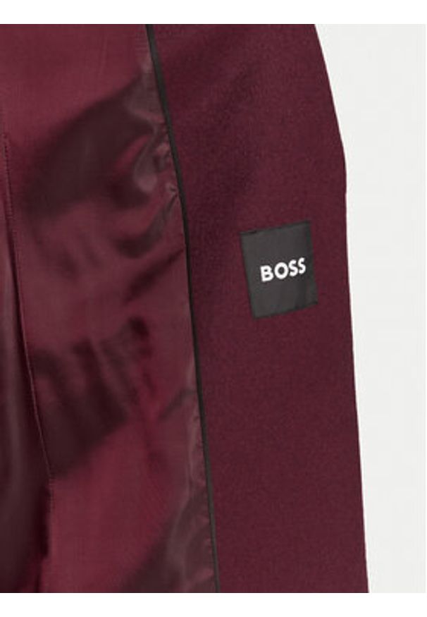 BOSS Płaszcz wełniany Classin 50548371 Fioletowy Regular Fit. Kolor: fioletowy. Materiał: wełna