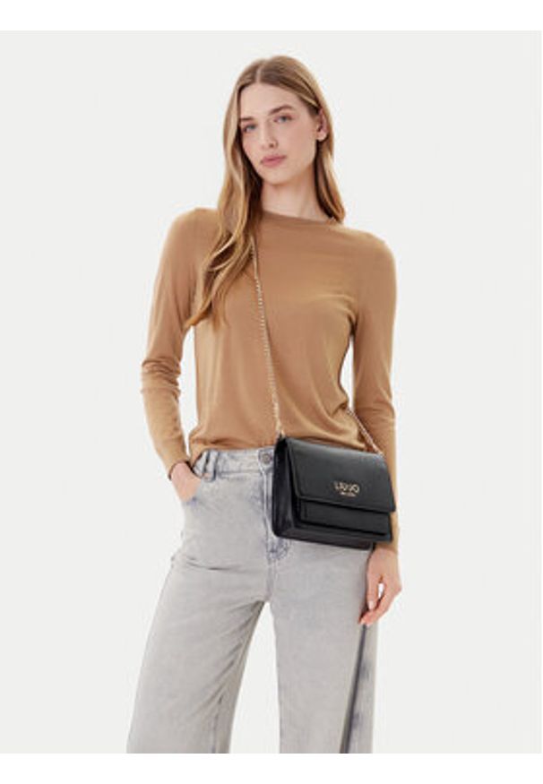 Liu Jo Torebka Ecs M Crossbody AF5152 E0058 Czarny. Kolor: czarny. Materiał: skórzane