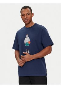 New Balance T-Shirt Basketball Style MT41578 Granatowy Relaxed Fit. Kolor: niebieski. Materiał: bawełna