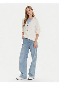 Tommy Jeans Kardigan Cable DW0DW21681 Écru Relaxed Fit. Materiał: bawełna