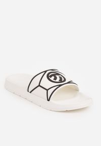 Born2be - Białe Klapki Basenowe z Piankowego Materiału Throneosis. Okazja: do domu, na co dzień. Kolor: biały. Materiał: materiał. Sezon: lato. Styl: sportowy, wakacyjny, casual #3