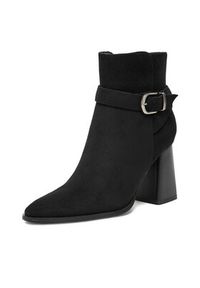 Jenny - JENNY Botki CEO-LS6128-02 Czarny. Kolor: czarny. Materiał: materiał