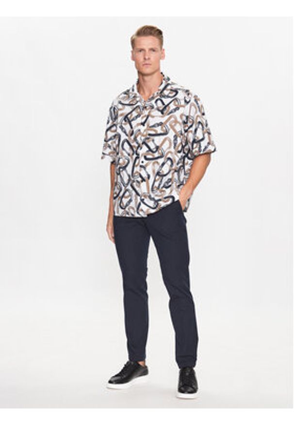 BOSS - Boss Spodnie materiałowe Kaito1_T 50487754 Granatowy Slim Fit. Kolor: niebieski. Materiał: bawełna, syntetyk