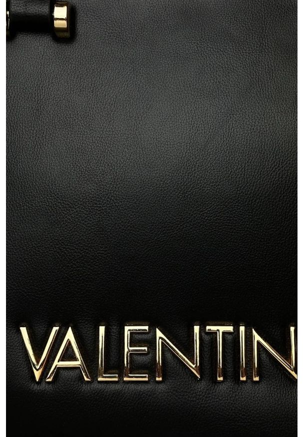 Valentino by Mario Valentino - VALENTINO Czarna shopperka Caprice Shopping. Kolor: czarny. Materiał: skórzane