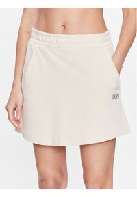 DKNY Sport Spódnica mini DP3S5117 Beżowy Classic Fit. Kolor: beżowy. Materiał: syntetyk, bawełna. Styl: sportowy