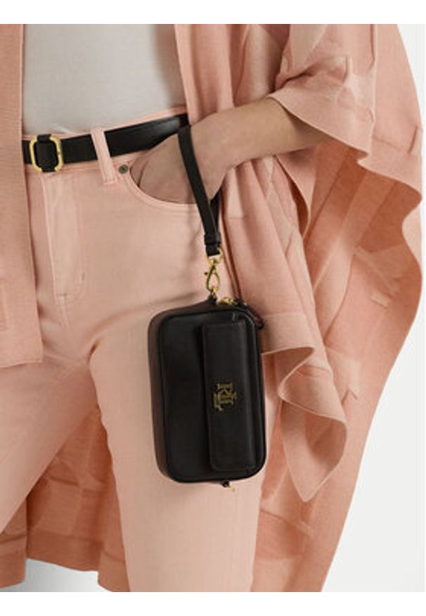 Lauren Ralph Lauren Torebka Marcy 432934353001 Czarny. Kolor: czarny. Materiał: skórzane