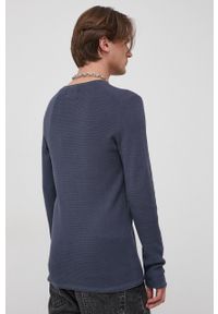 Tom Tailor Sweter bawełniany męski kolor granatowy. Kolor: niebieski. Materiał: bawełna. Długość rękawa: długi rękaw. Długość: długie #2
