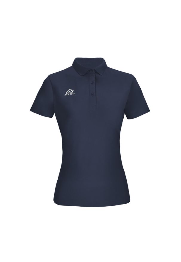 ACERBIS - Damska koszulka polo Acerbis Atlantis. Typ kołnierza: polo. Kolor: niebieski. Materiał: materiał. Styl: sportowy